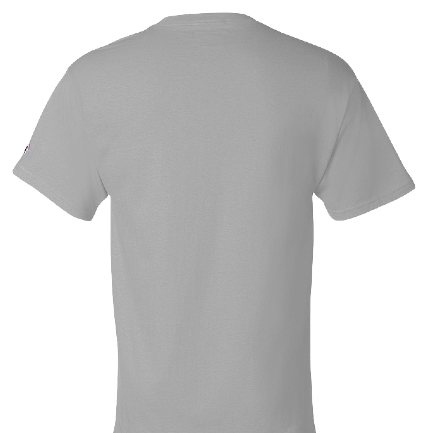 LIGHT STEEL - BACK Rep your motivation with the Showup Showout Champion T-shirt. Premium 100% cotton inspirational tee perfect for those who chase their dreams. Classic fit with Champion quality. Show up, show out!