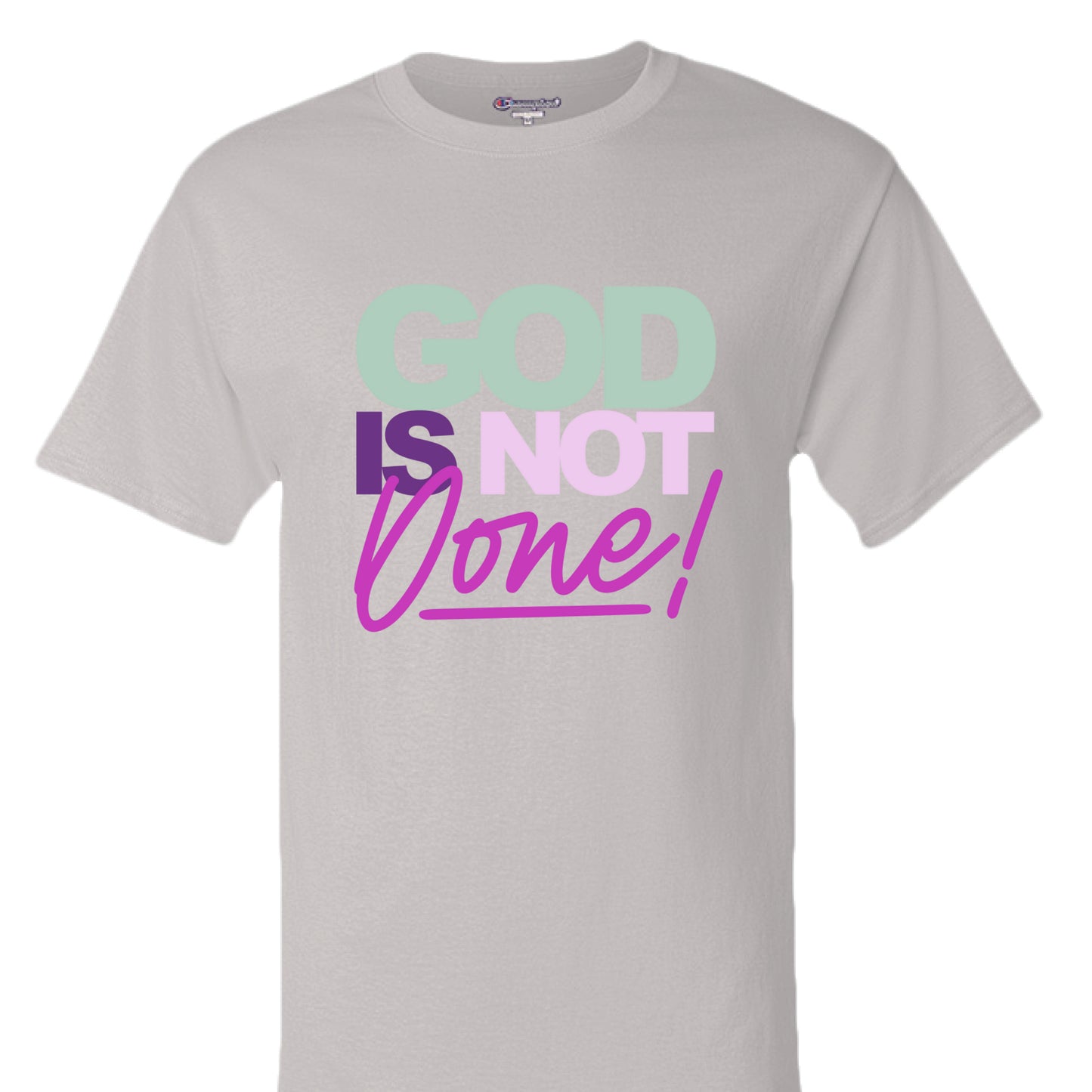Body Blush - FRONT Rep your motivation with the Showup Showout Champion T-shirt. Premium 100% cotton inspirational tee perfect for those who chase their dreams. Classic fit with Champion quality. Show up, show out!