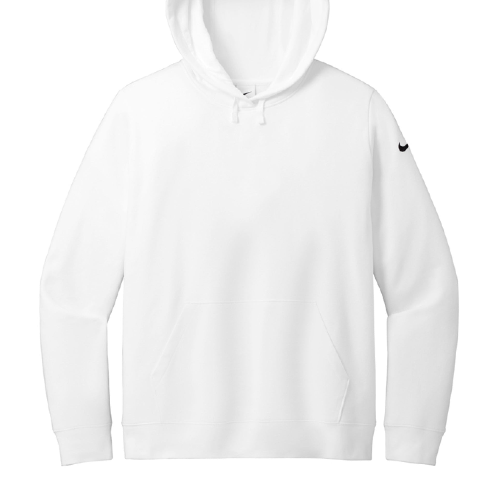White - FRONT Showup Showout Ladies Nike Hoodie in white with inspirational streetwear design
